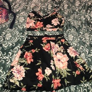 2 piece floral set